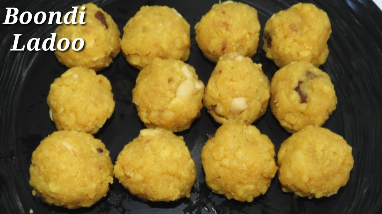 Boondi Ladoo Recipe in Kannada | ಸಿಹಿ ಬೂಂದಿ ಲಾಡು | Boondi Laddu Recipe in Kannada | Rekha Aduge