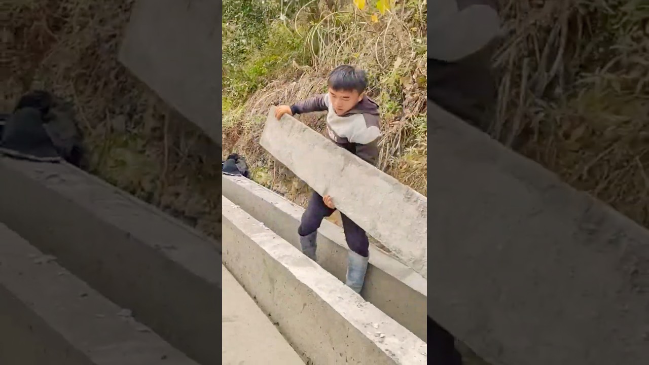 Construction Skill - Road Drainage Ditch Construction