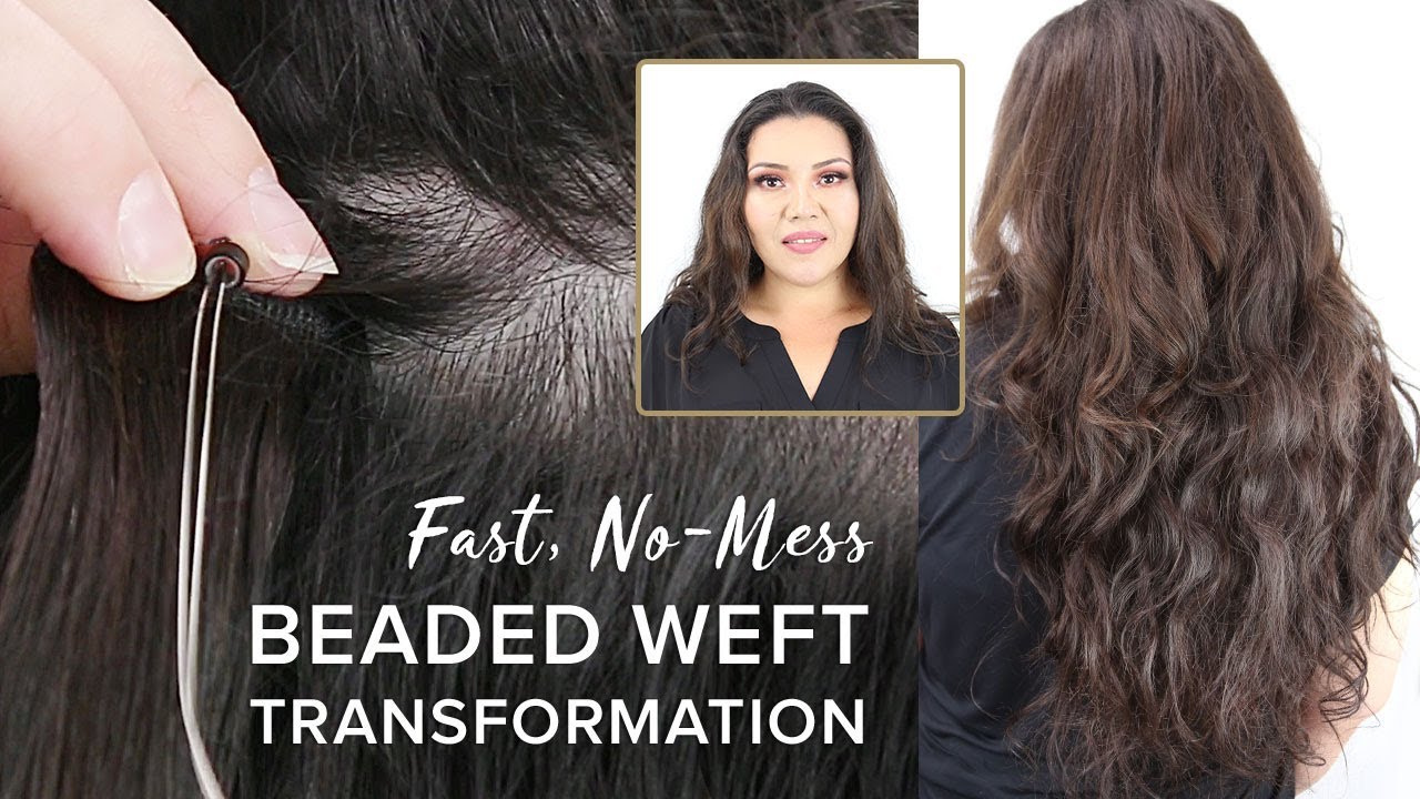 Beaded Weft Micro-link Hair Extension Installation