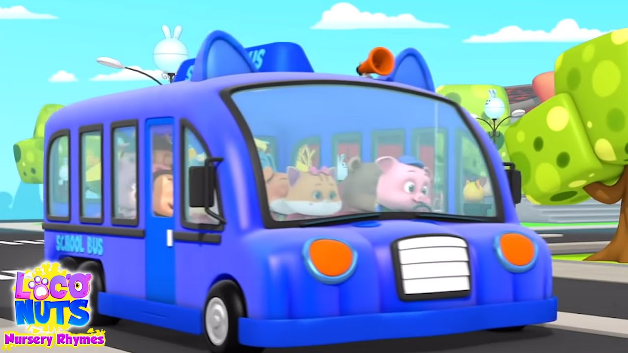 Wheels On The Bus Go Round And Round Preschool Rhymes For Kids