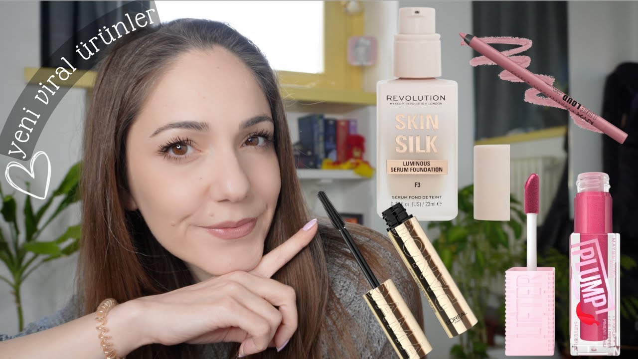 Yeni Viral Ürünlerle Makyaj - serum fondöten, dudak dolgunlaştırıcı gloss, yeni favori maskaram!