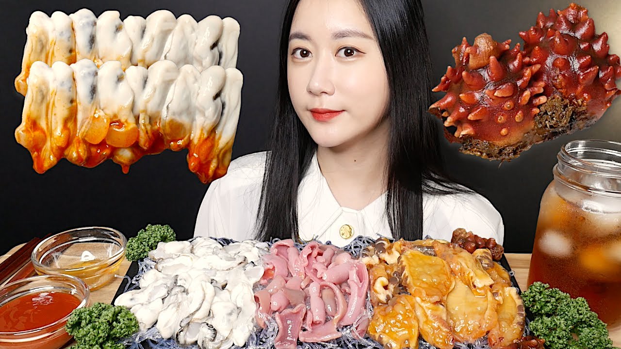 자연산굴 뿔멍게 개불 먹방 [Sea Pineapple, Spoon Worm, Oyster] Real Sound MUKBANG | ASMR | EATING SOUND