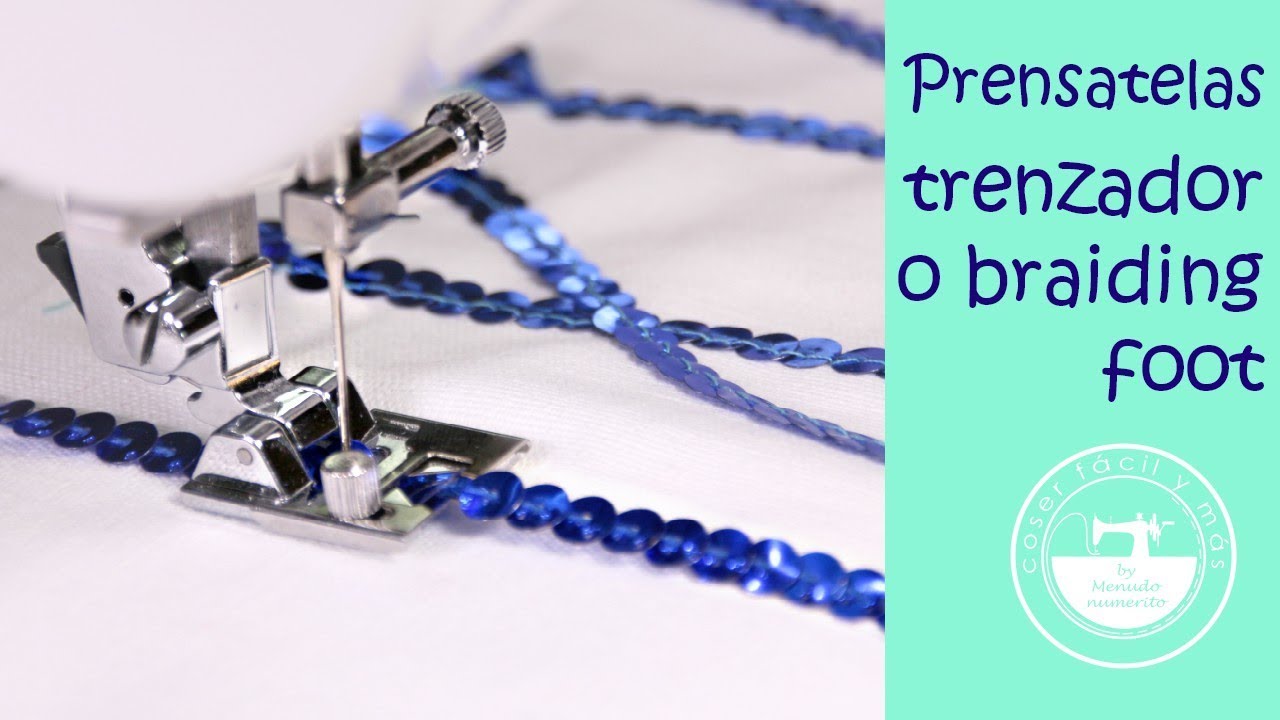 Pie trenzador o braiding foot para coser lentejuelas