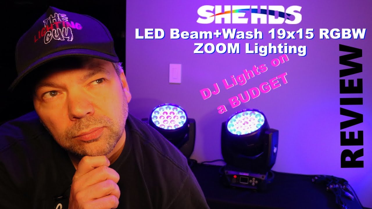 SHEHDS Lighting! Доступные вращающиеся головы для диджеев. Светодиодный прожектор Beam+Wash 19x15...