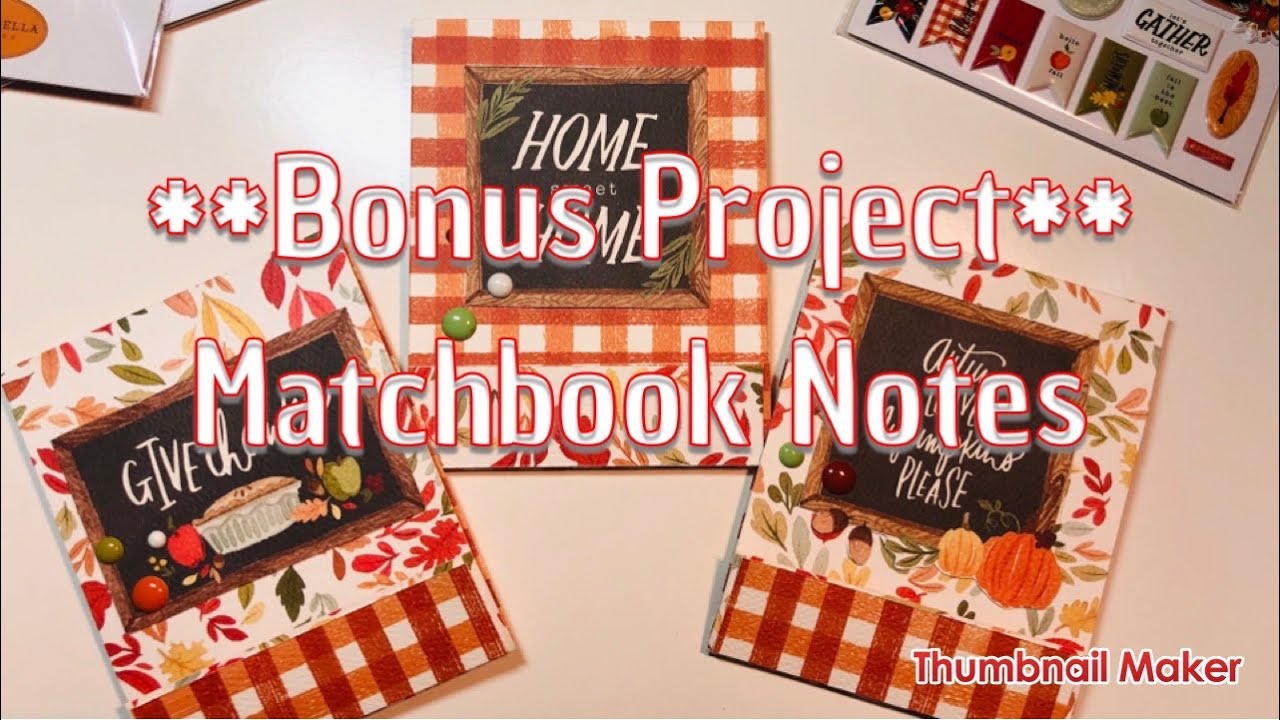 **Bonus Project** Matchbook Notes ~ using Scraps from Last Video! Craft with me! Tutorial!