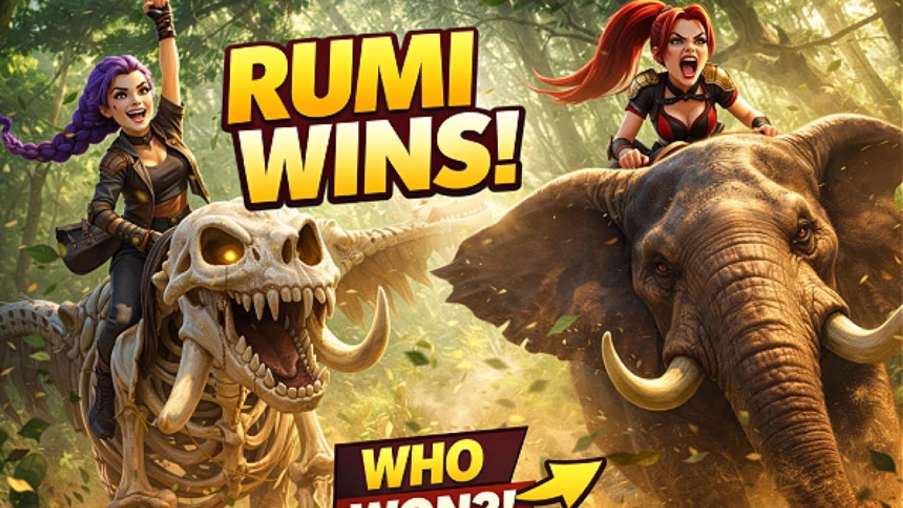 RUMI vs MIRA – Jungle Elephant Race | Skeleton Elephant vs Wild Elephant
