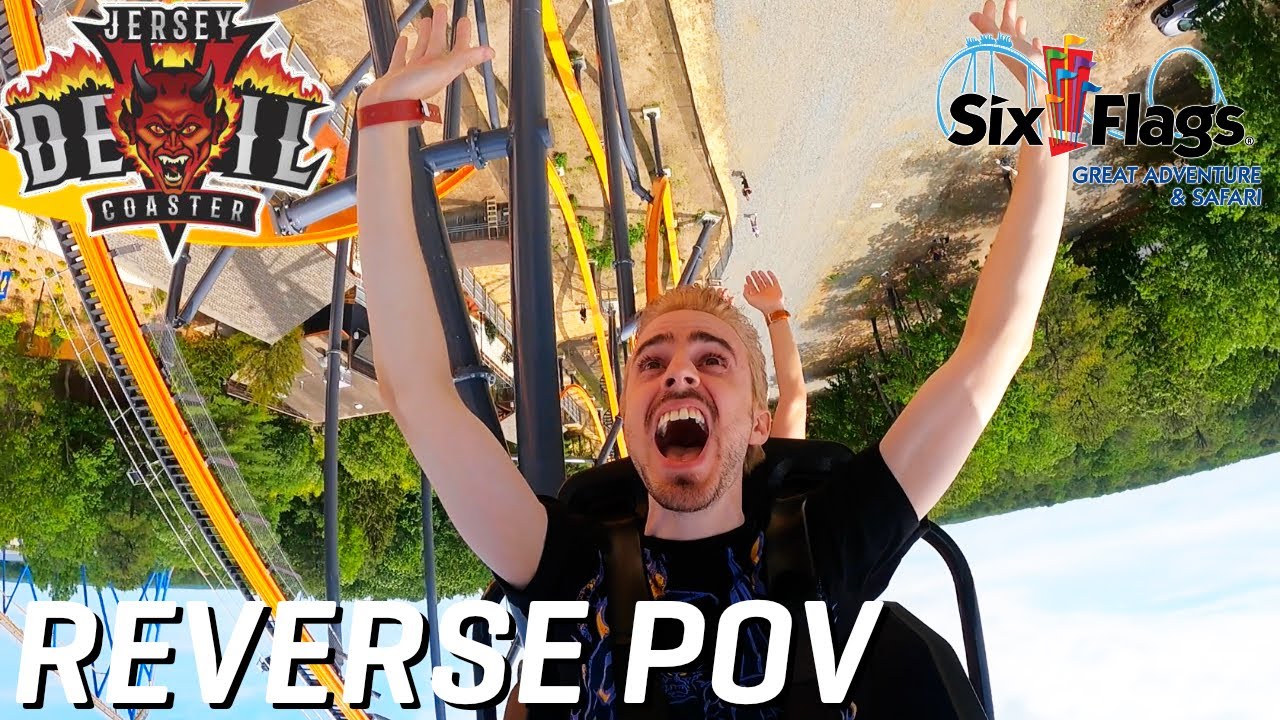 Jersey Devil Coaster Reverse POV! - New Roller Coaster at Six Flags Great Adventure