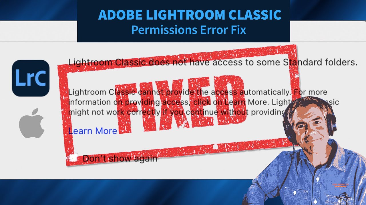 Как исправить ошибку стандартных папок Lightroom Classic на MacOS