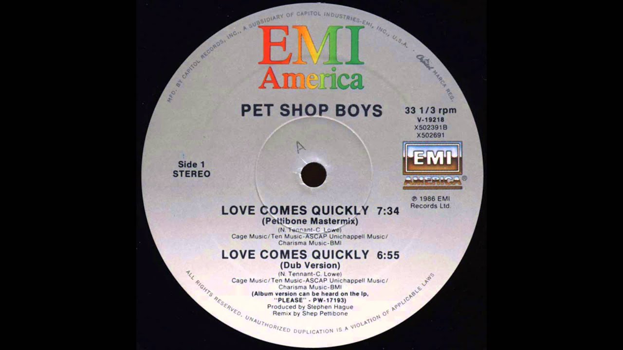 Pet Shop Boys - Love Comes Quickly (Pettibone Mastermix)