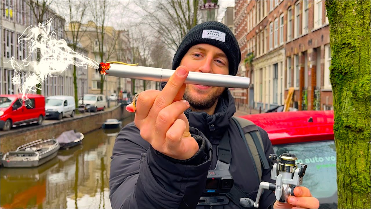 Ho Pescato ad AMSTERDAM con la CANNA GIOCATTOLO [PEN ROD]! Primo Pesce del 2023 nei Canali Cittadini