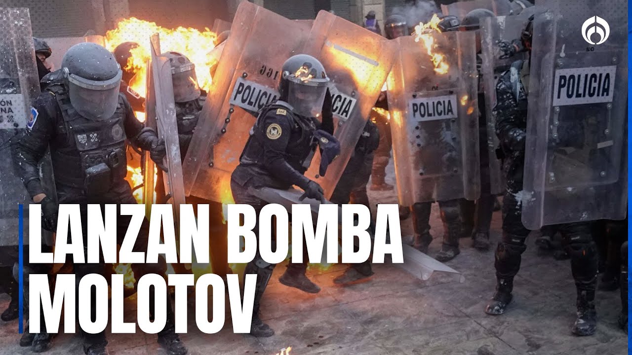 Caos en el Zócalo: bloque negro provoca disturbios en marcha del 2 de octubre