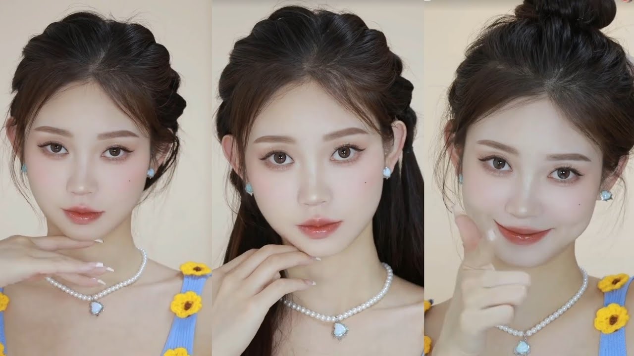 Cute Cute Korean Style for Girls Hairstyle, Scarf hack and Makeup all in this Video
