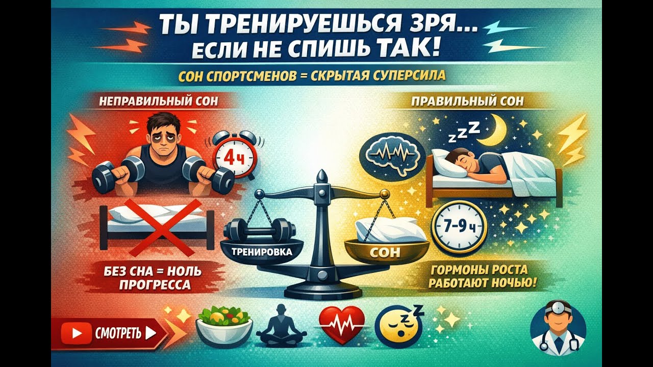 Ты тренируешься зря, если не спишь ТАК! Сон спортсменов