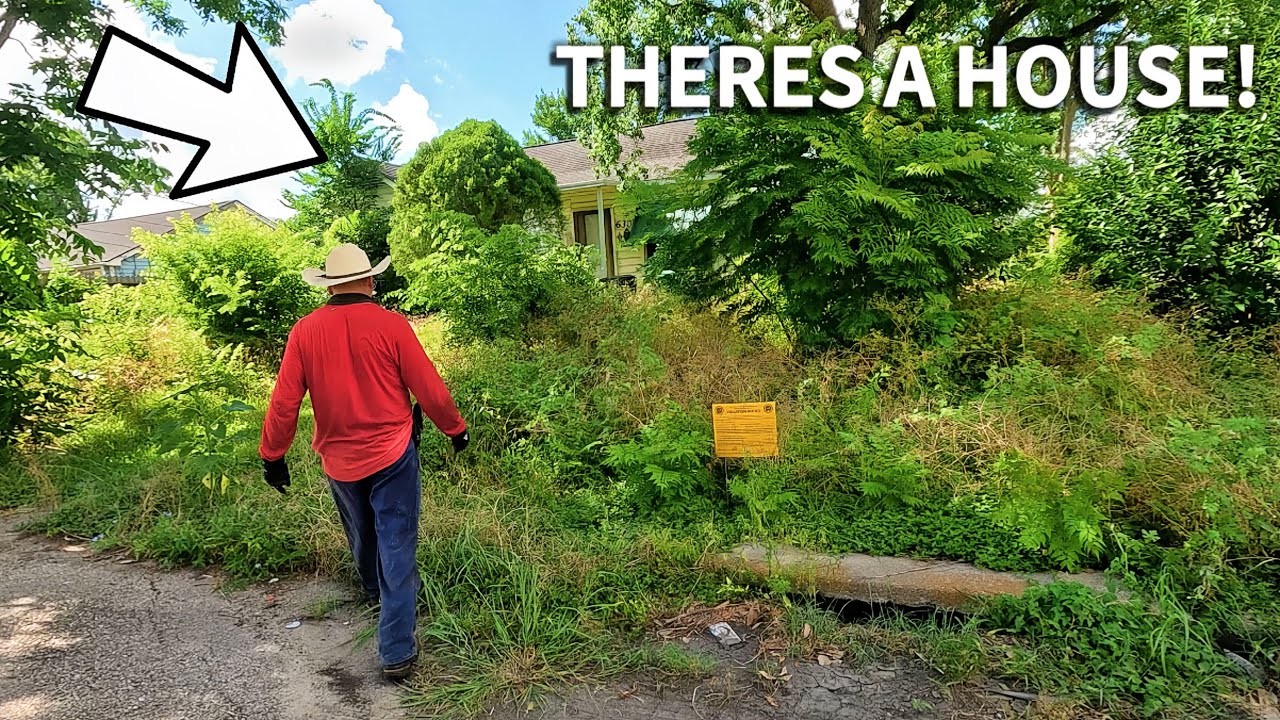 FORGOTTEN House and Sidewalk Discovered Behind YEARS of Overgrowth!