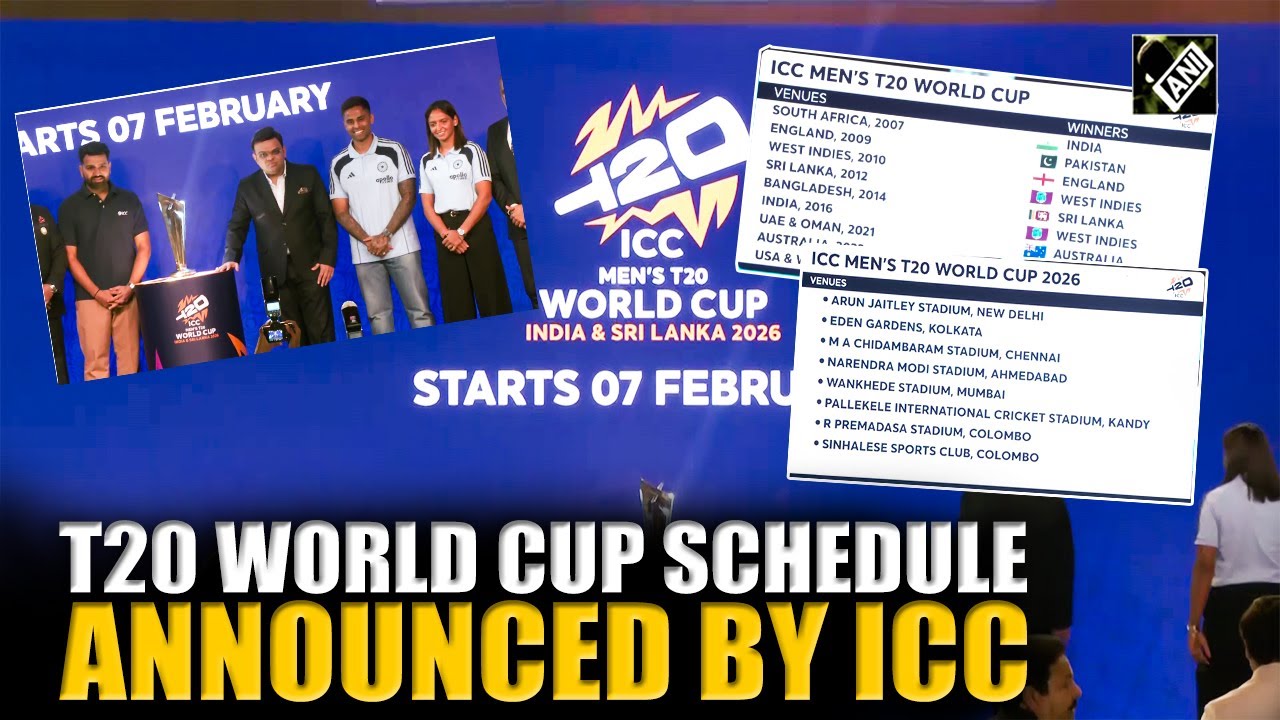 ICC announces Men&rsquo;s T20 world cup schedule; Jay Shah, Rohit Sharma addresses event