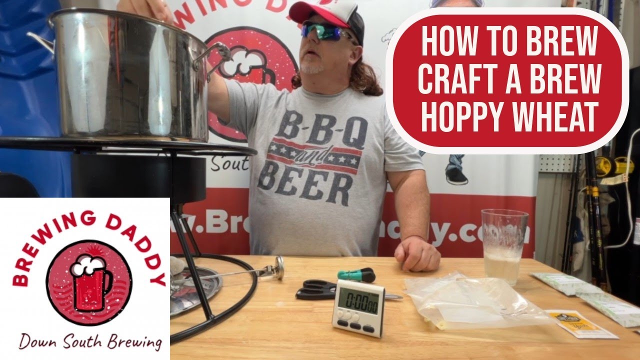 Brewing Daddy - How to Brew Beer Craft A Brew Hoppy Wheat 1 Gallon Beer Recipe - Part 1 Brewing