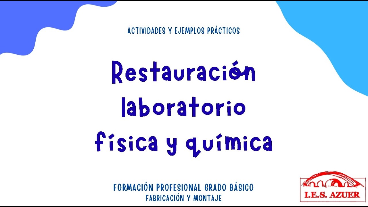 Restauración de mobiliario del laboratorio de física y química.