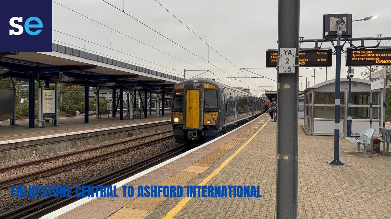 Southeastern journey from Folkestone central to Ashford international 