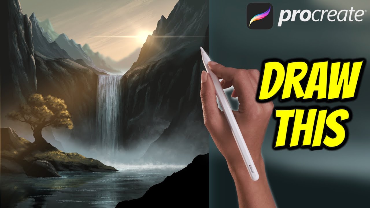 Waterfall - Procreate tutorial 171
