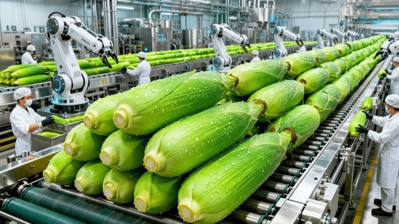 Inside a Modern Corn Milk Factory: From Fresh Corn to Bottled Sweet Corn Milk (Full Process)