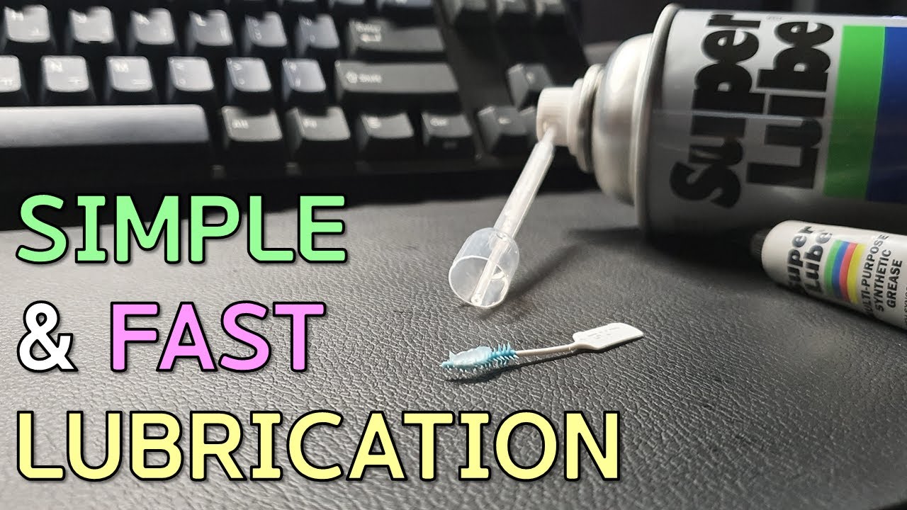 Simple Way to Lubricate a Mechanical Keyboard : SuperLube Spray Lubricant & Grease [SUB]