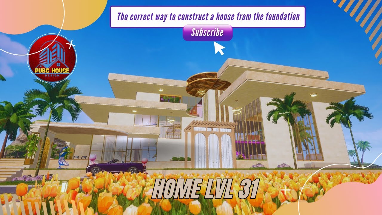 A fantasy villa with stunning details and a swimming pool- pubg home