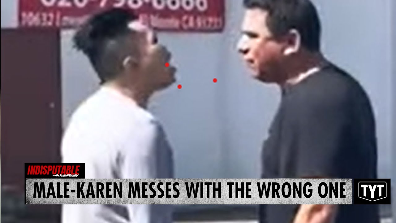 Big-Mouthed Male-Karen Messes With The Wrong ONE