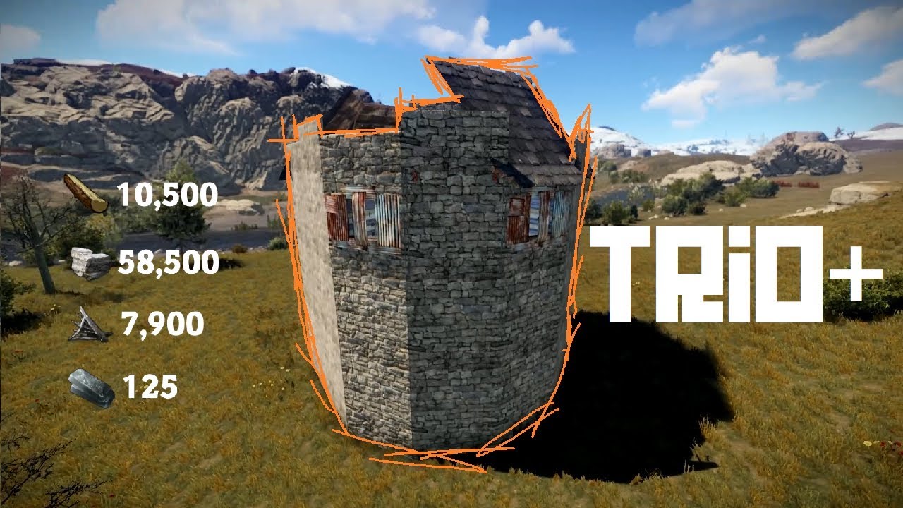 Rust Base Design 2019 - Trio/Small Group Base | Drop-In Loot Room