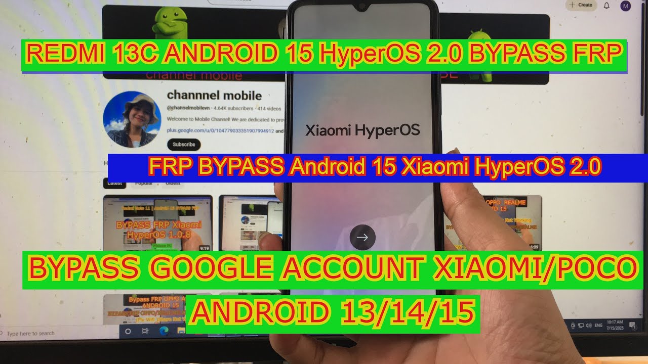 Redmi 13C Android 15 FRP Bypass | Xiaomi HyperOS 2.0 Unlock Google Account 2025