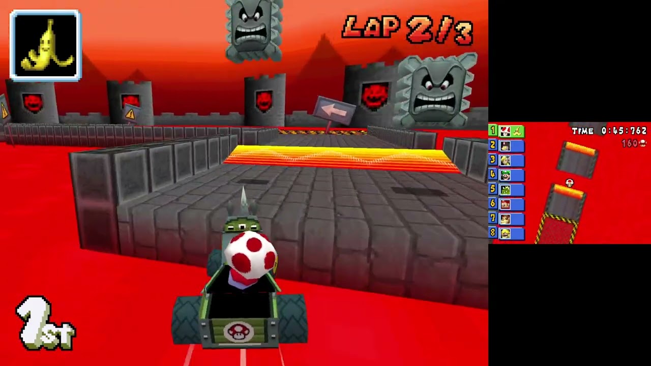 Mario Kart DS (CTGP Nitro - Custom Tracks) #44 150cc SNES Cup with Toad