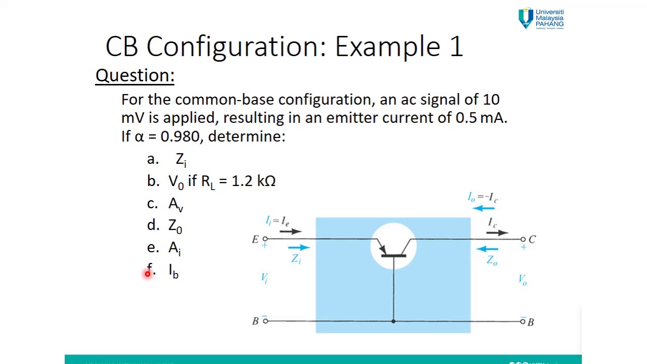 Video 4: re transistor model (Part 2) CB (Example)