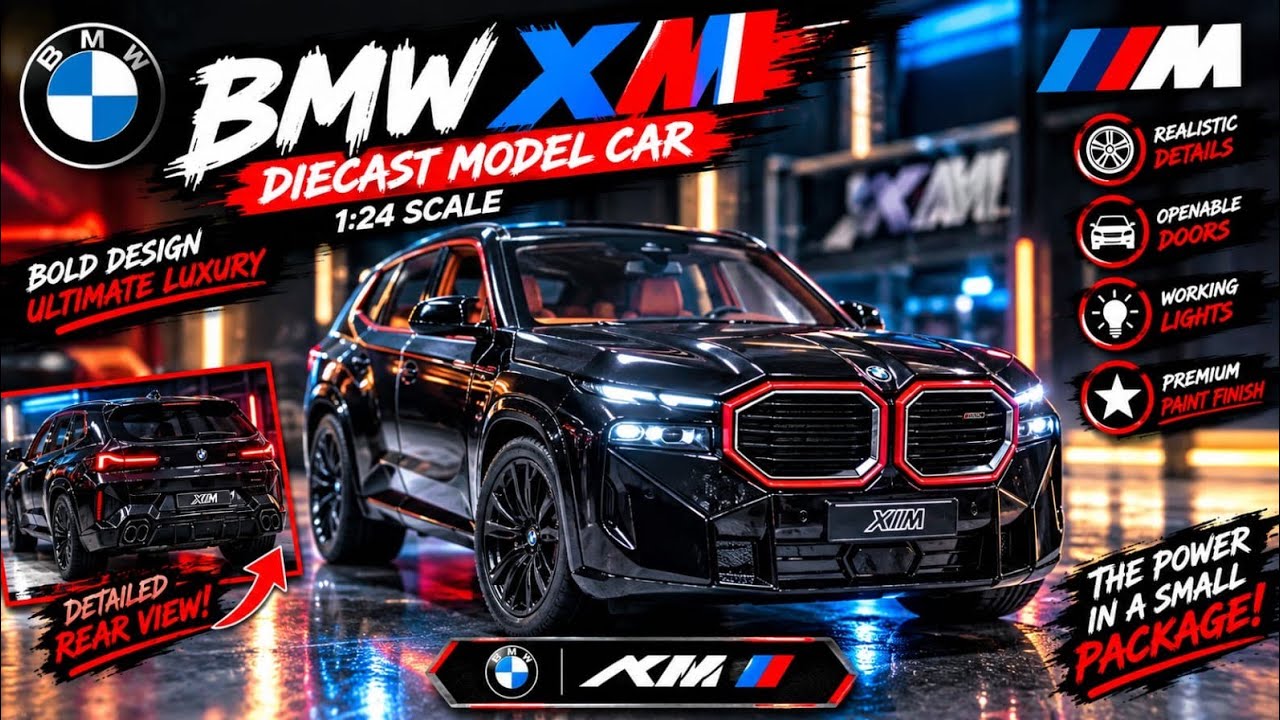 Unboxing Of 1/24 Scale BMW XM Label Red Edition Diecast Model Car 
