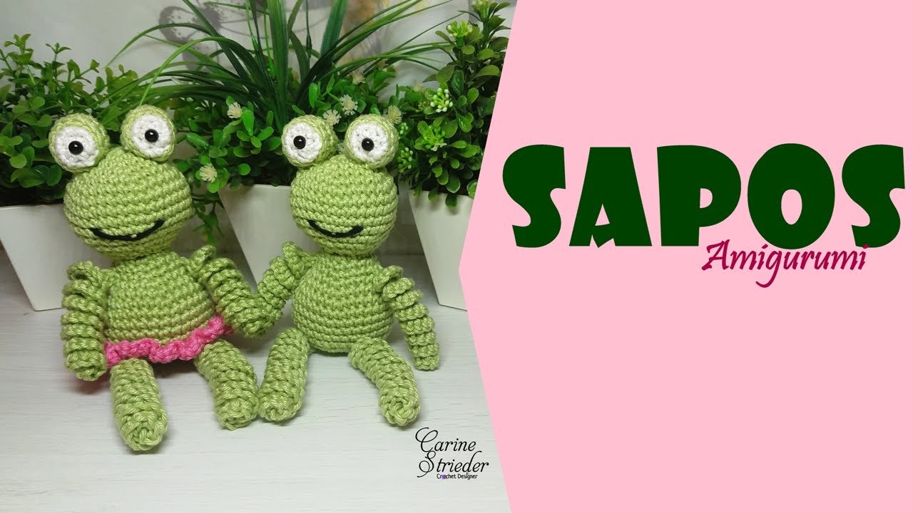 Casal de Sapinhos em Amigurumi por Carine Strieder