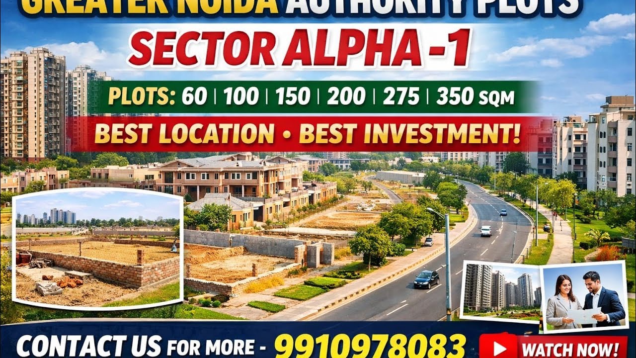 Greater Noida Authority Plots For Sale Sector Alpha -1 | Greater Noida Best investment today#G-Noida