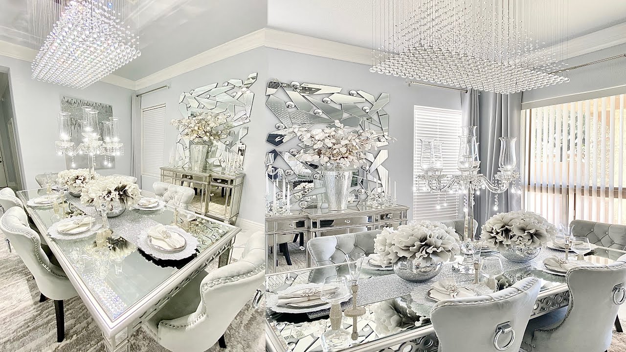 OVER THE TOP GLAM DINING ROOM || Aesthetically Glam Tablescape Ideas