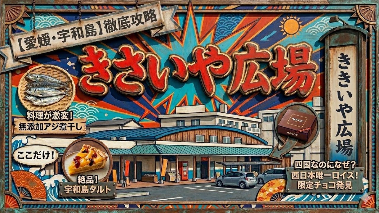 【愛媛・宇和島】道の駅うわじまきさいや広場を徹底攻略｜絶品のご当地名物タルトと料理が激変する無添加アジの煮干しを購入・さらに四国なのになぜ？西日本唯一のロイズで限定チョコも発見｜