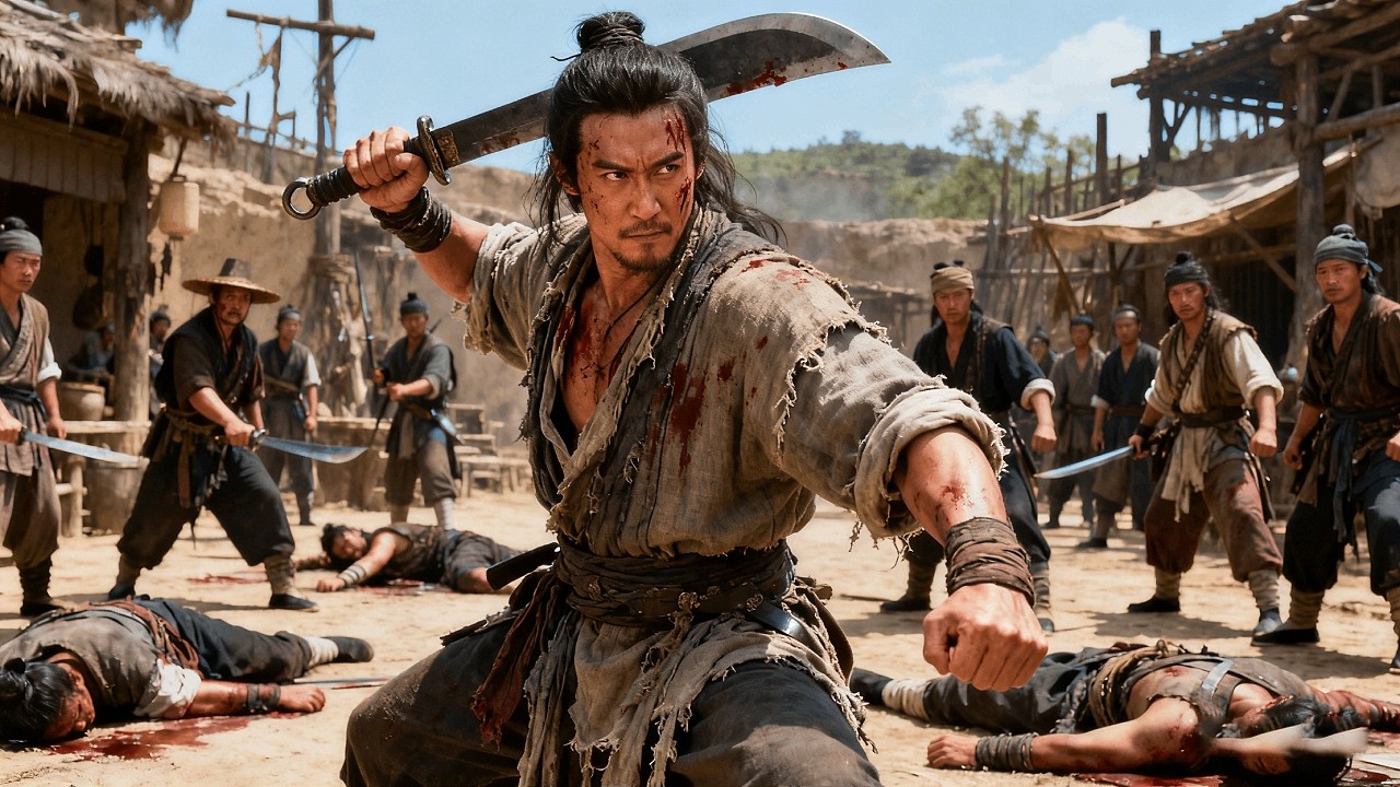 武俠電影！少俠重回少林卻發現寺廟被毀，一人一刀血洗土匪老巢！#成龍 #武俠 #功夫 #劉亦菲 #王一博 #肖戰