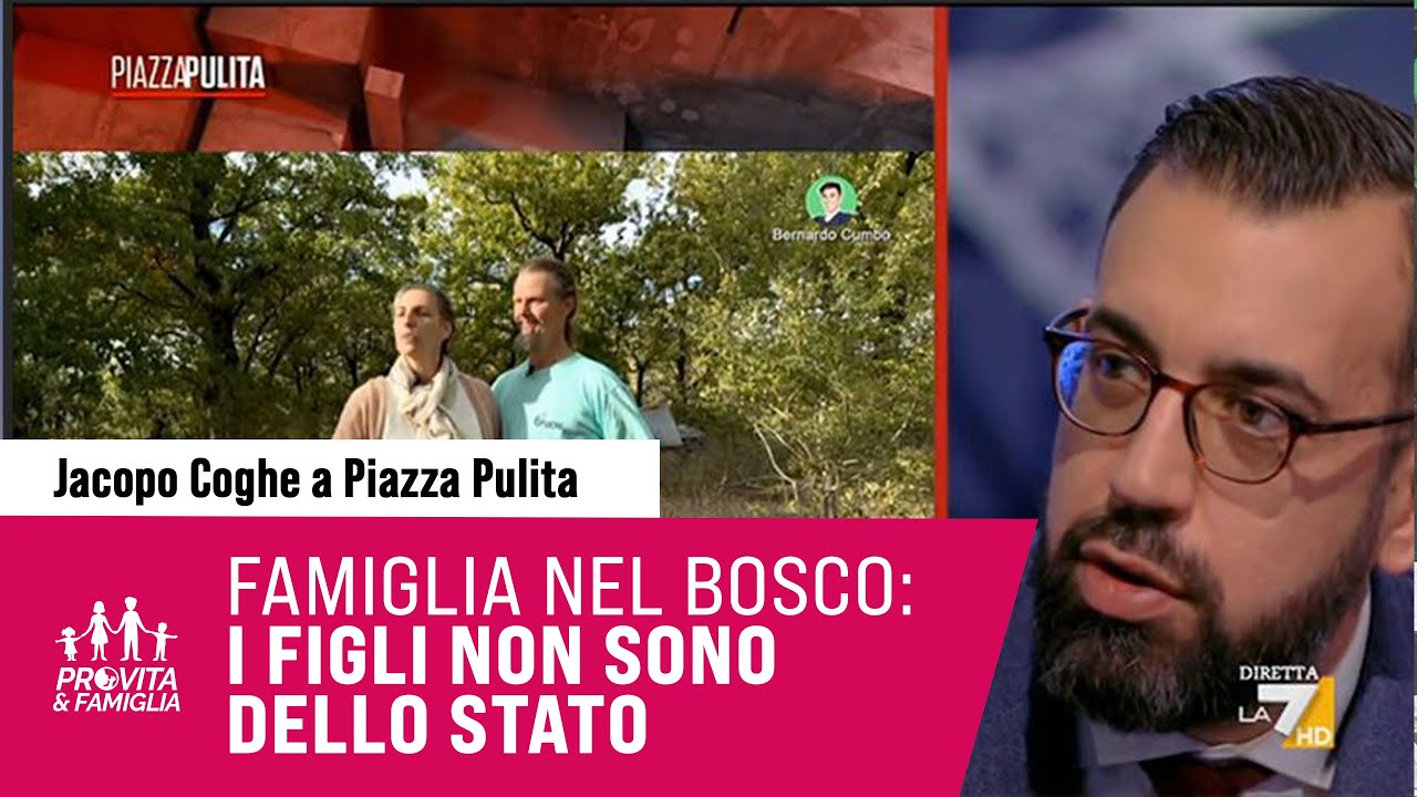 Famiglia nel bosco. Jacopo Coghe ospite a Piazza Pulita su LA7