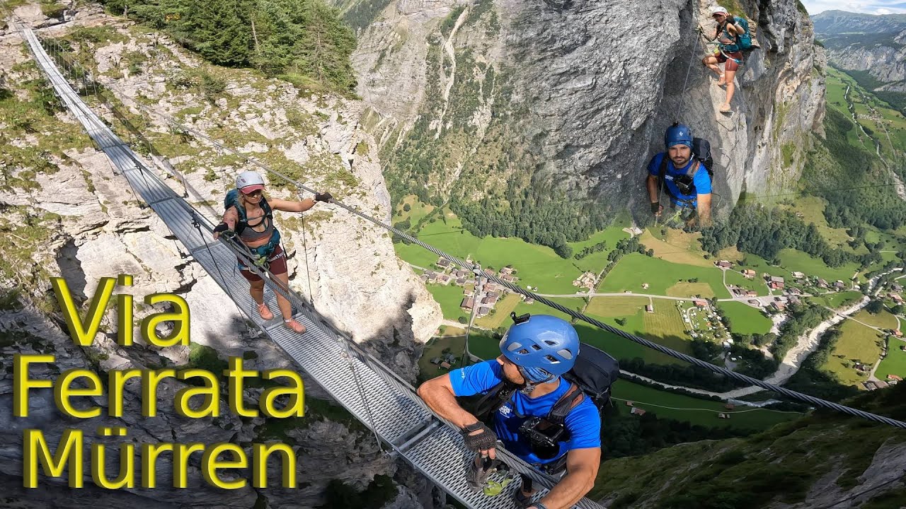 Ten moment na via ferracie w Mürren mógł skończyć się źle!