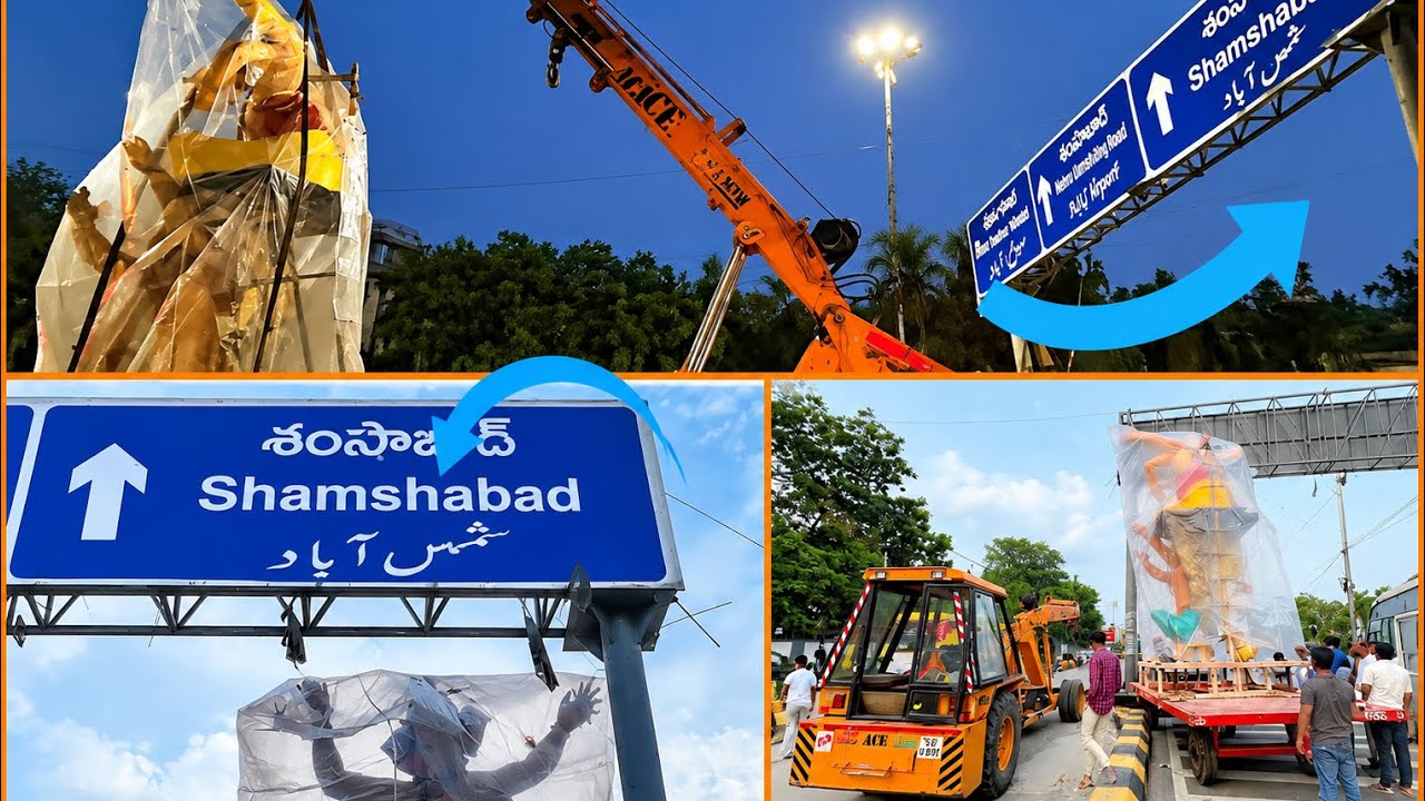 Biggest Ganesh Stucked | Chandrayaan Gutta bridge | Dilsuknagar Ganesh Idol |