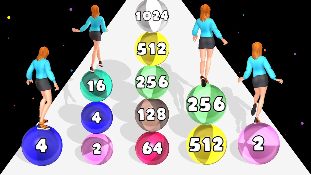 Merge Run! - 2048 Ball Run Roll Race Stack 3D (Freeplay)