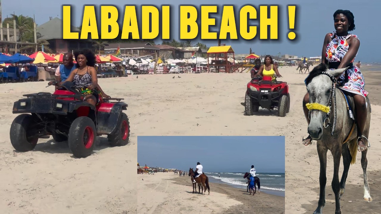 Exploring Labadi Beach.