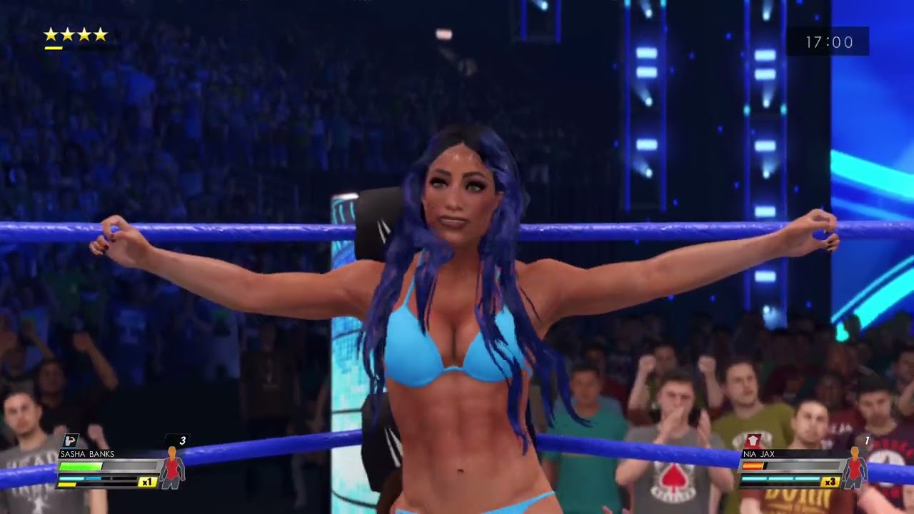 WWE 2K22 Sasha Banks VS Nia Jax Bikini Stinkface Ironwoman