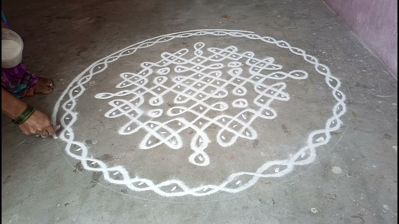 💐round kampi kolam#daily kolam very nice kolam kutti kolam easy kolam beutful kolam