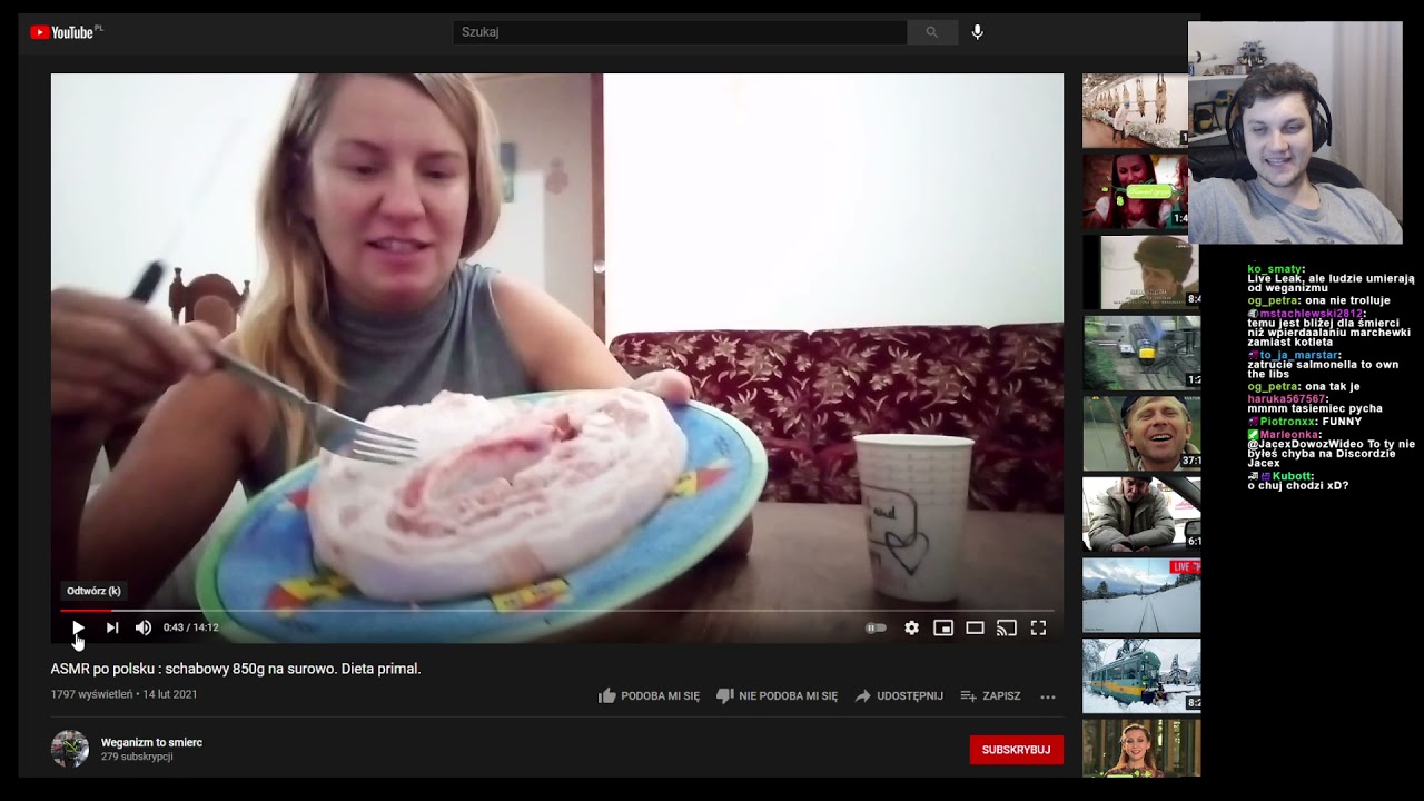 Miły poniedziałek, oglądamy YT [KOSZMAR WEGAN?] - Crazy Barto Hours