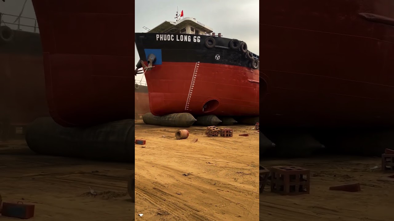 From Dry dock to the Sea: Big ship launching