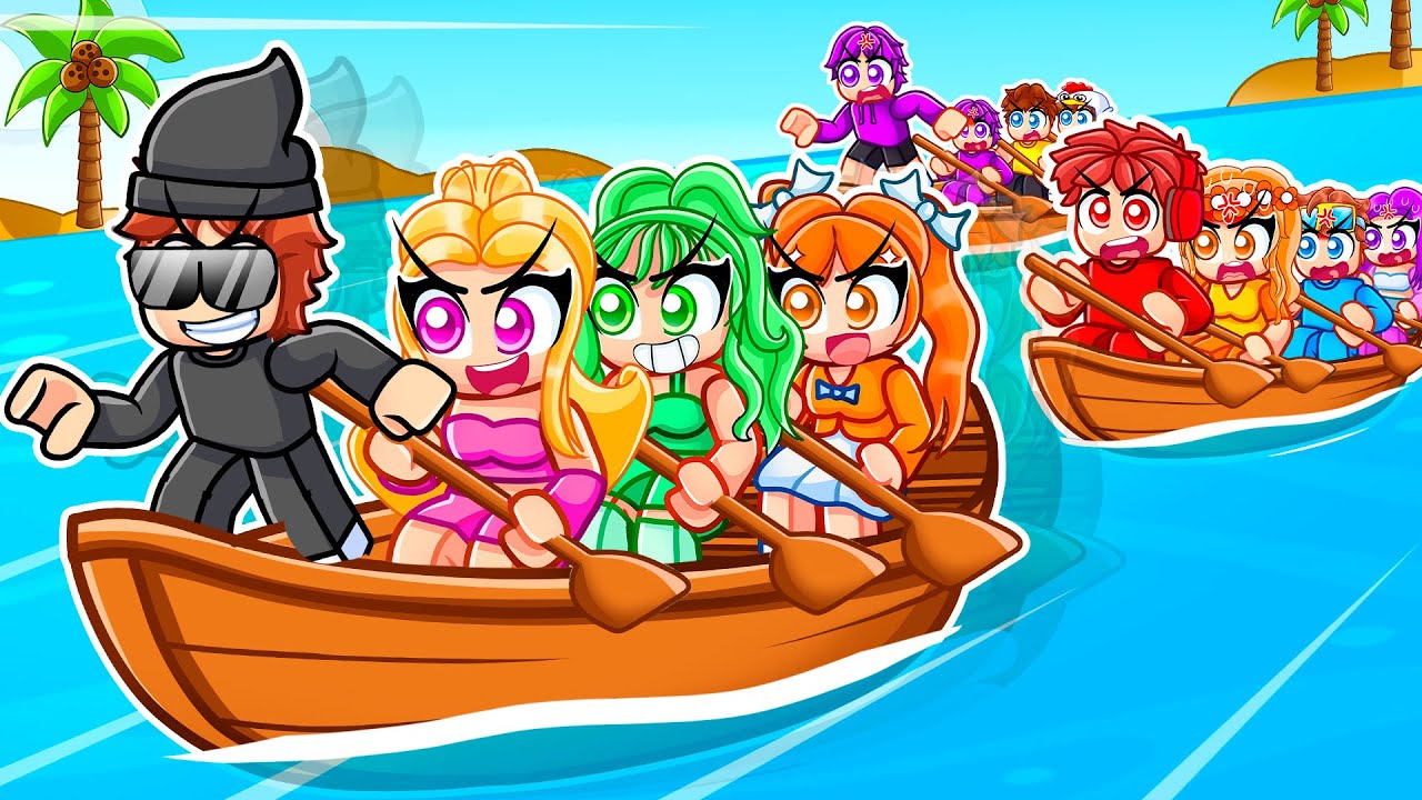 Techy играет в гонки на лодках Aura Farm с моими сумасшедшими фанатками...