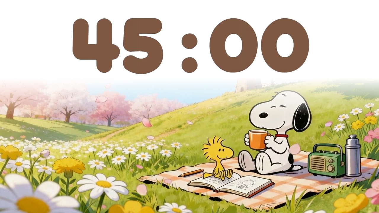 45 Minute Study Timer 🌸 45 Min Study Timer for Classroom Focus