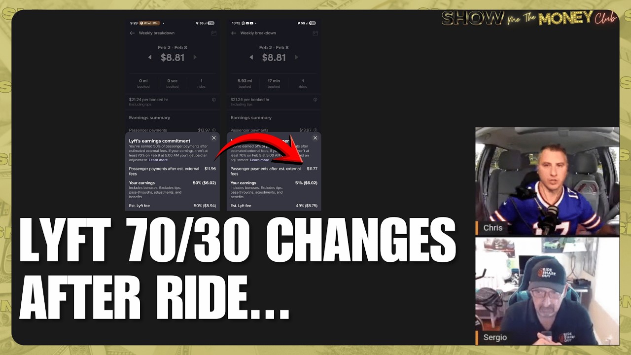 Lyft корректирует тарифы 70/30 после поездки?!