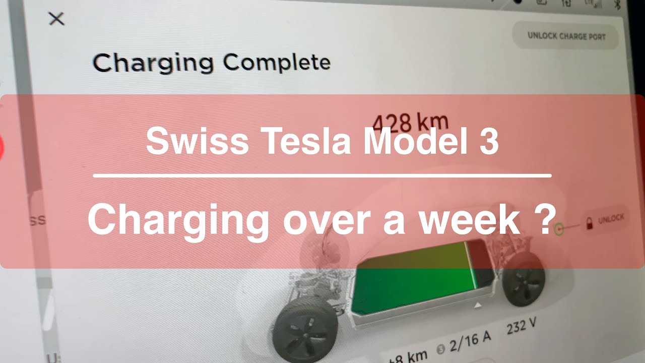 Charging a Tesla Model 3 over a week in Switzerland